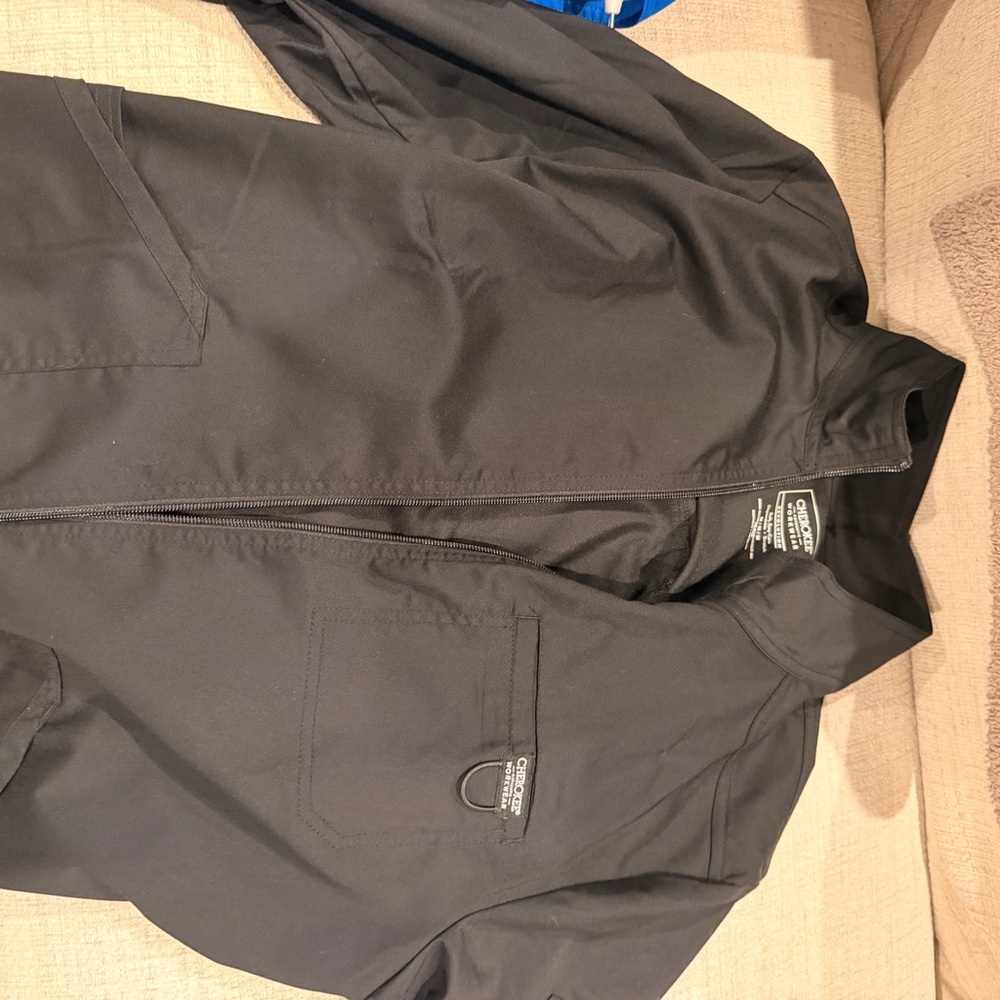 Cherokee Mens Black Scrub Jacket